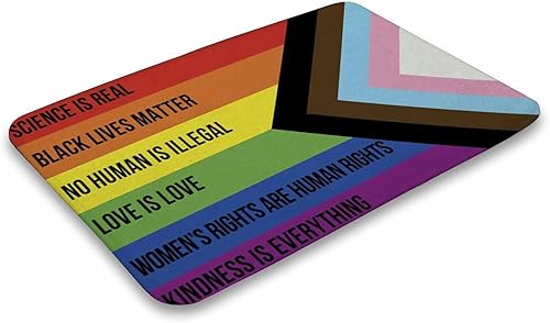 Miniatura 4 de Science is Real Progress Pride, Felpudo de bienvenida LGBT para el hogar, divertido felpudo de regalo de inauguración de la casa, tapete de