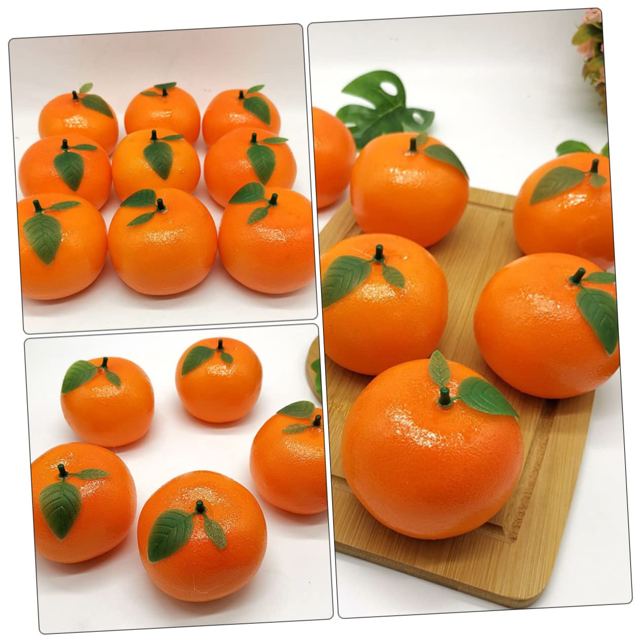 Cabilock 3 Sätze Künstliche Orange Süsse Orangen Gefälschte Orangen Künstliche Früchte Schaufensterdekoration Künstliches Orangenmodell Gefälschte Obst-Foto-Requisiten Schaum 6 Stück * 3
