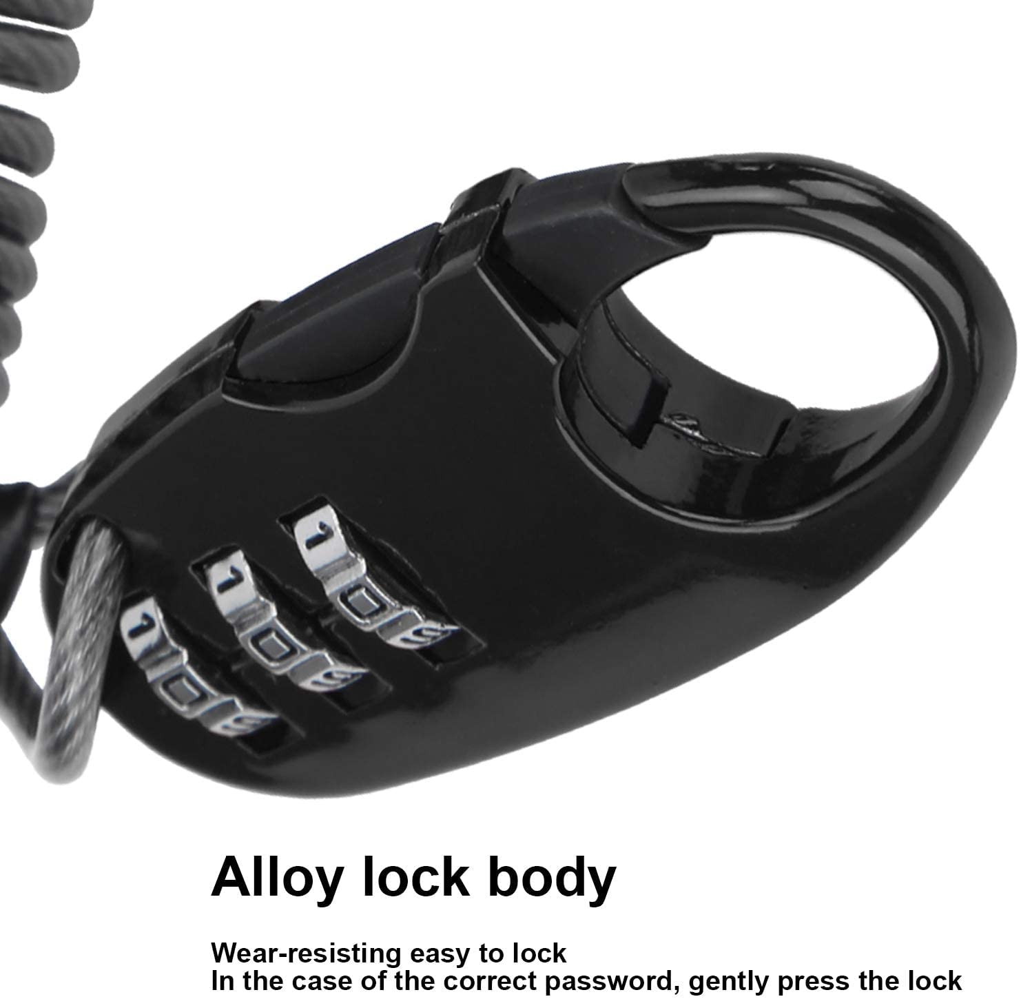 Candado de Cable de Acero para Seguridad de Bicicleta, para Casco de Bicicleta, candado de Cable de Acero, candado portátil Universal para Casco con contraseña, candado antirrobo p