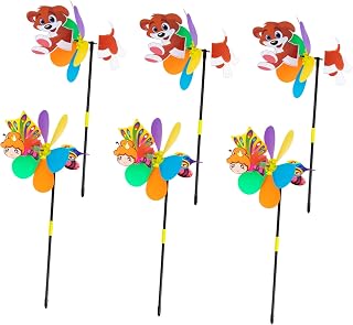MUSISALY Wind Spinners Outdoor Clearance Outdoor Toys 6pcs Windmill Wind Sculpture Educational Wind Spinners 3D Wind Outdoor Play Toys for Outdoor Lawn Wind Pinwheel