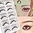 Veleasha Manga Lashes Spiky False Eyelashes 100% Handmade Eyelashes Natural Look Fake Lashes Lightweight Lashes with Soft Clear Band 5 Pairs Pack (009)