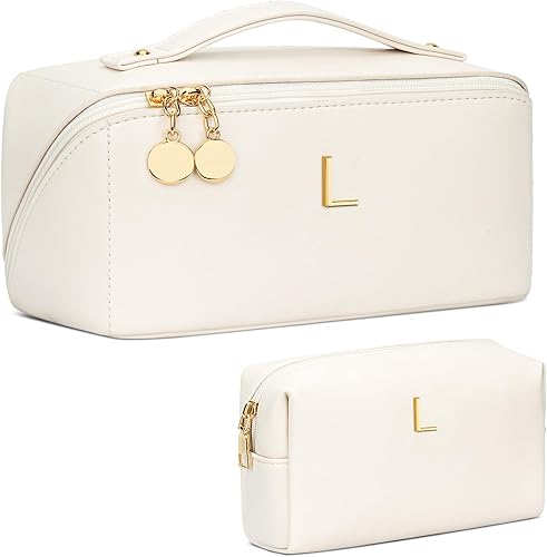 Miniatura 35 de Regalos para el día de San Valentín para mujeres, adolescentes y niñas, juego de bolsas organizadoras de maquillaje con inicial, bolsa de cosméticos