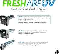 Vista 5 de APCO Filtro de matriz de carbono para purificador de aire UV HVAC, incluye lámpara UVC dual de 2 años para bobinas (Serie 120-277 VAC) #