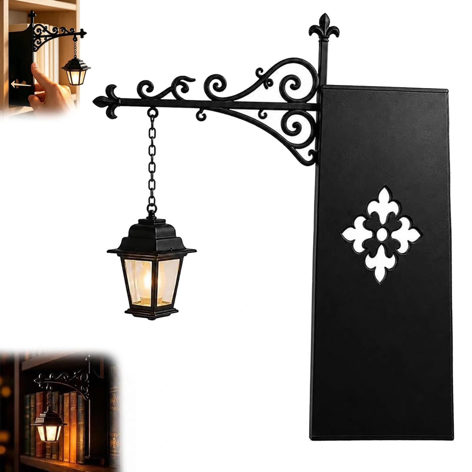 Lyoveu Library Lantern-Decorative Bookshelf Lighting for Bookworms(A)