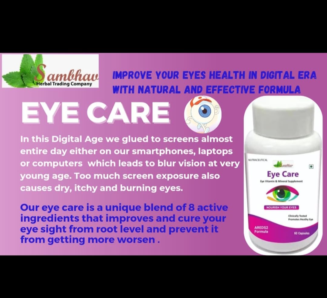 Sambhav Herbal Lutein & Zeaxanthin Capsules – Eye Health & Vision Support Supplement with Vitamins & Minerals, 60 Capsules | Herbal Eye Care — Amazon image 6