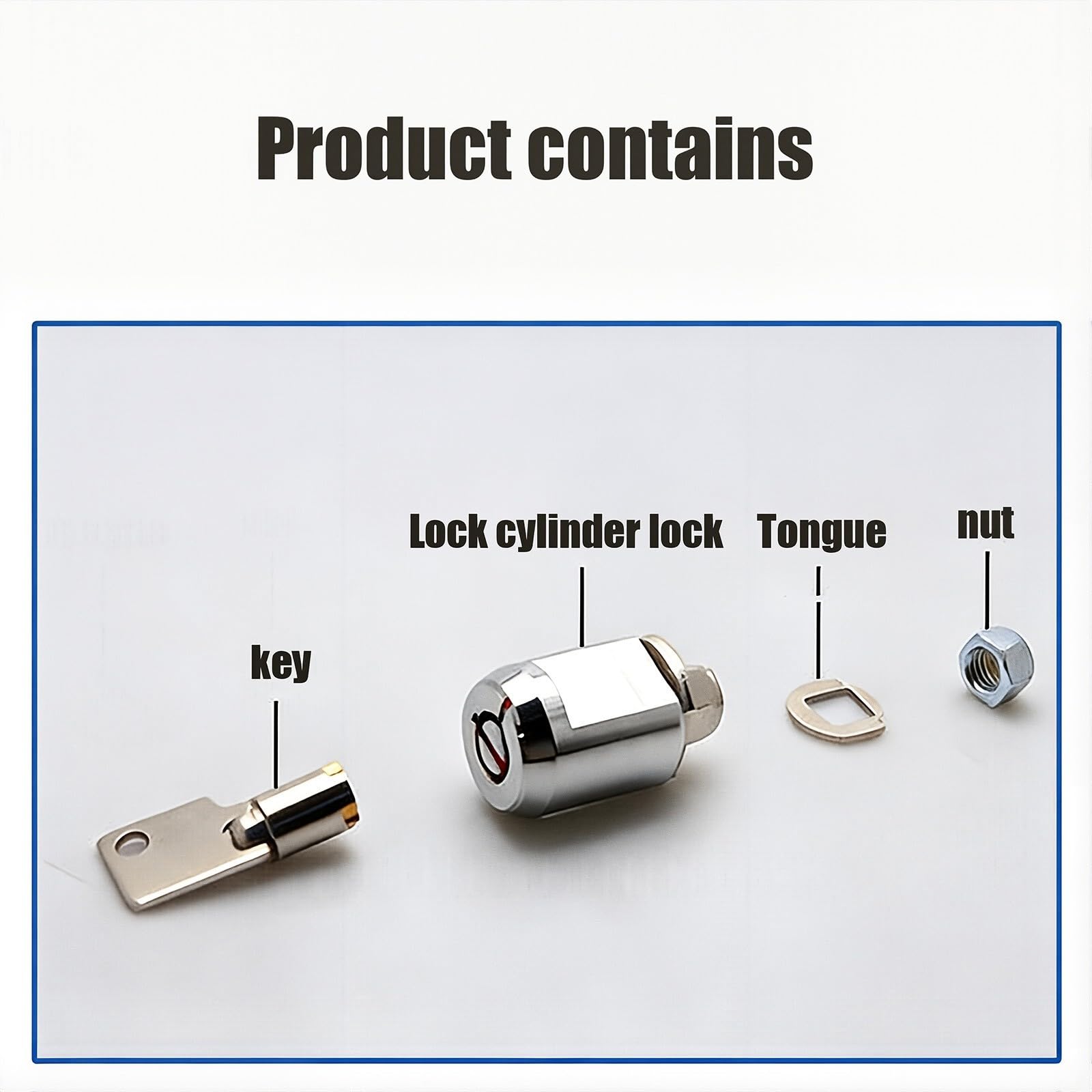 Ensemble de 4 serrures cylindriques de qualité supérieure pour casiers de stockage, chaque serrure étant fournie avec 3 clés pour la sécurité de votre garage ou maison.