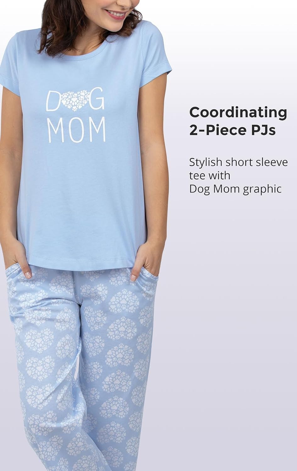 PajamaGram PJs For Women Set - Women Pajamas, Short Sleeve, 100% Cotton - Image 3