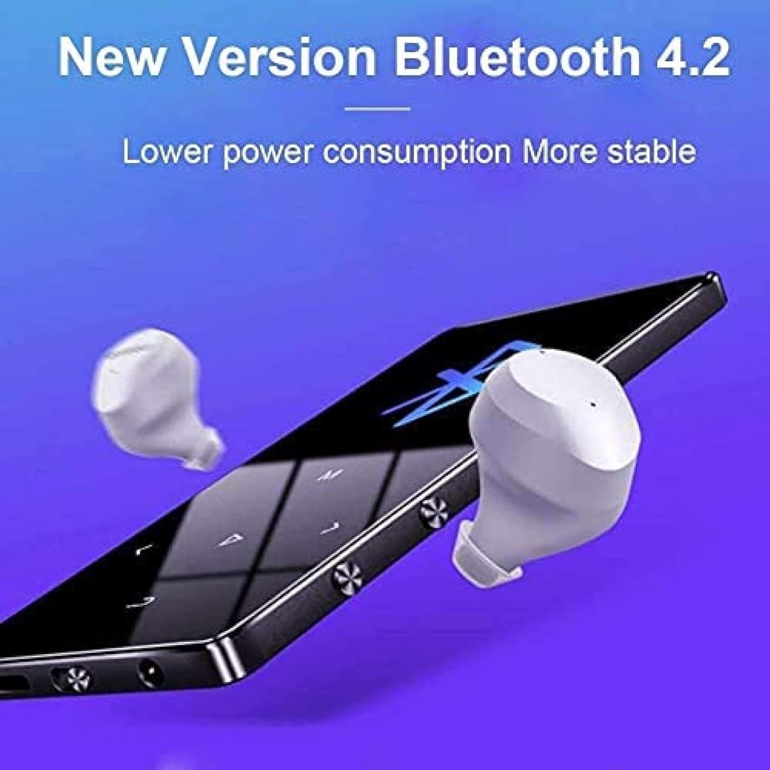 Lecteur Mp3 Bluetooth Lecteur De Musique Portable avec Emplacement De Mémoire Batterie sans Fil Et Longue Durée pour L’extérieur Et La Course Compatible avec La Carte SD Stockage Plus Grand