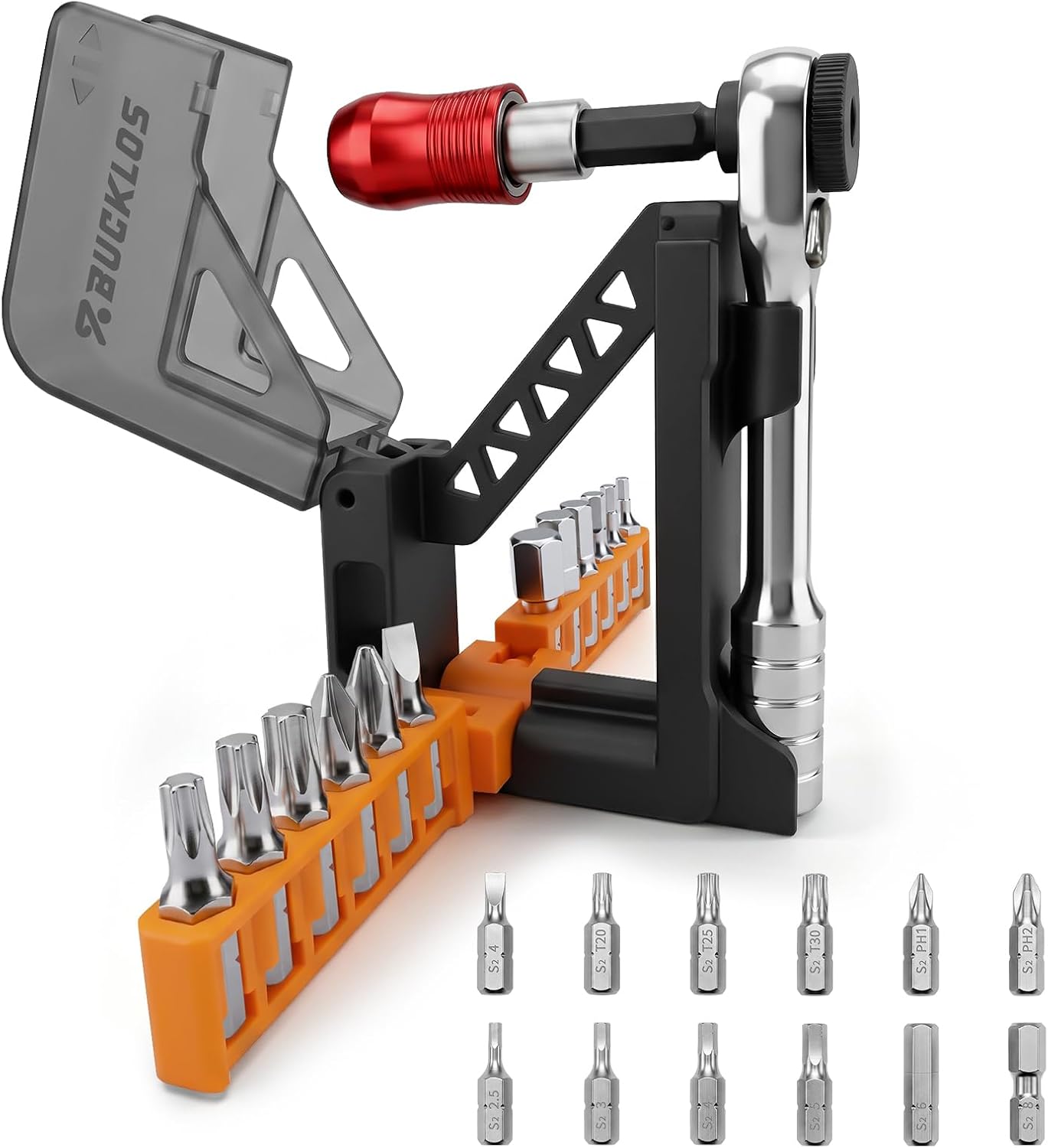 BUCKLOS Bike Tool Kit Repair 12in-1 Mini Multitool Portable Foldable Tools