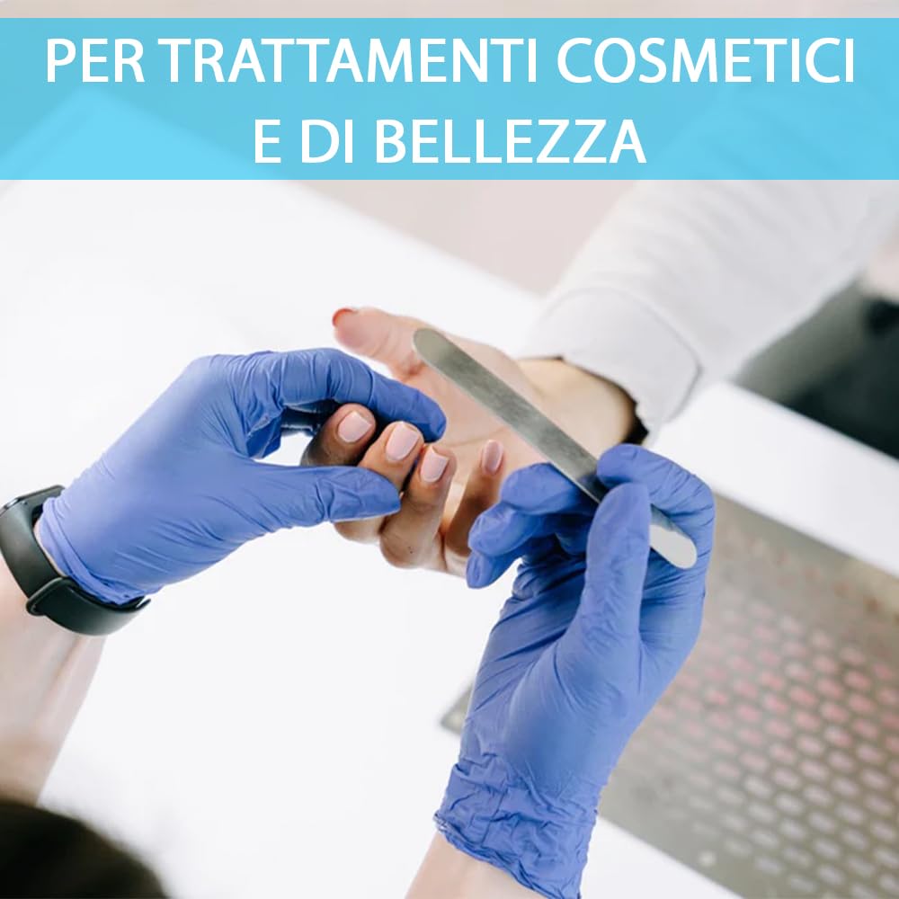 2000 Guanti Nitrile Blu S senza polvere, senza lattice, ipoallergenici, Guanti Monouso Nitrile per Ospedali, Estetisti, Case di Cura e Pulizia della Casa