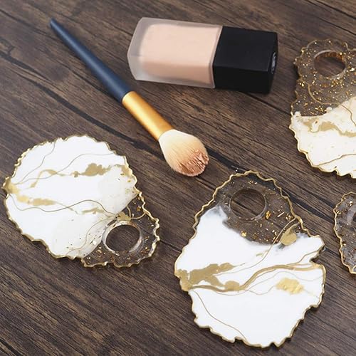 Miniatura 9 de ARTIBETTER Paleta de pintura para artistas, molde de silicona, posavasos de ágata, resina epoxi para hacer rebanadas de ágata, paleta de maquillaje,