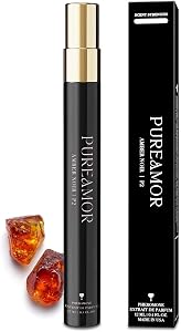 PUREAMOR Pheromone Perfume for Women, Amber Noir Extrait de Parfum - Long Lasting Vanilla Amber Scent, 30% High Concentration, Travel Size Fragrance Spray, 0.4 oz / 12ml