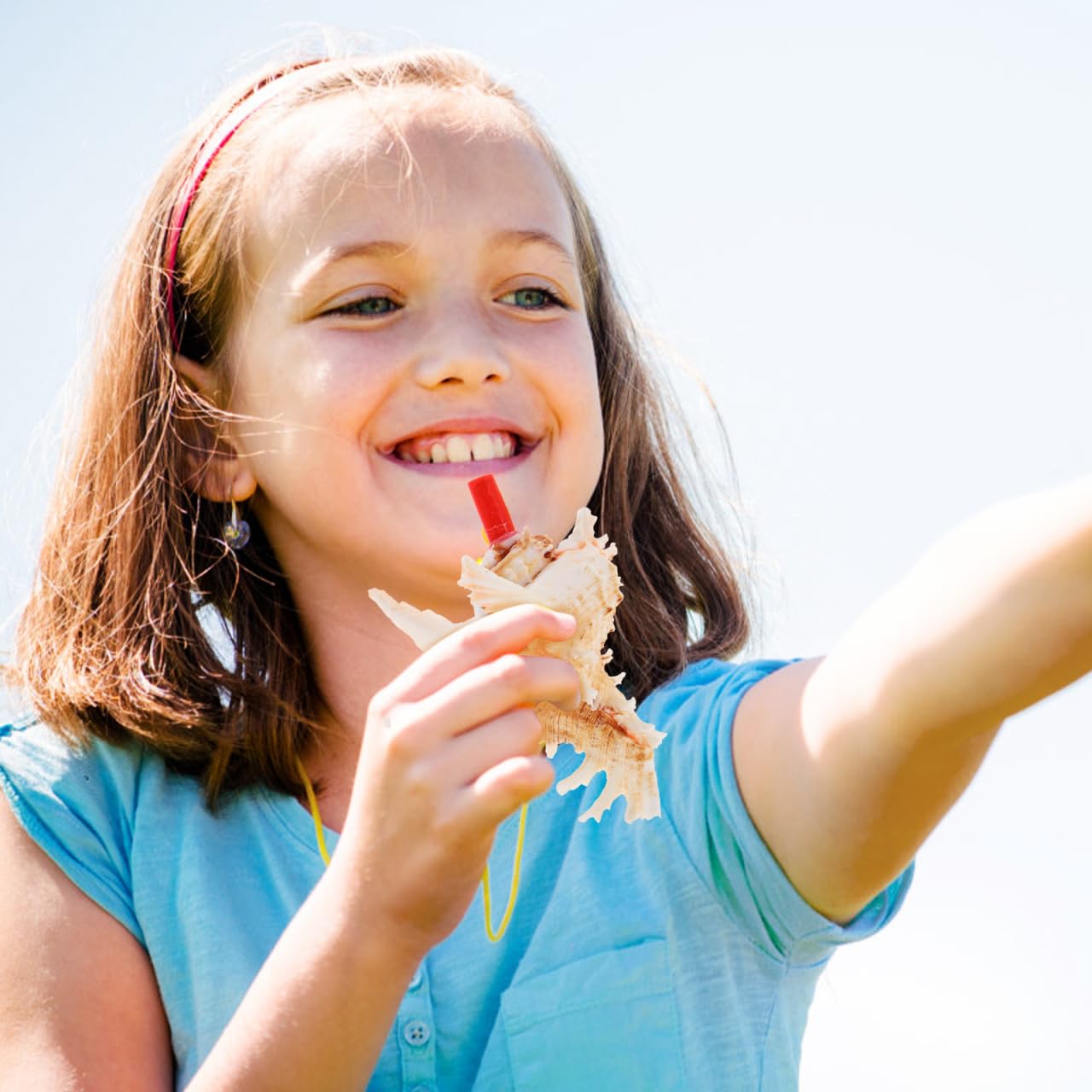 UPKOCH Cuerno Natural De Caracola De Mar 5.51 Pulgadas Silbato Instrumento Musical Versátil Para Niños Juguete De Viaje Con Sonido Melodioso Para Fiesta Y Decoración