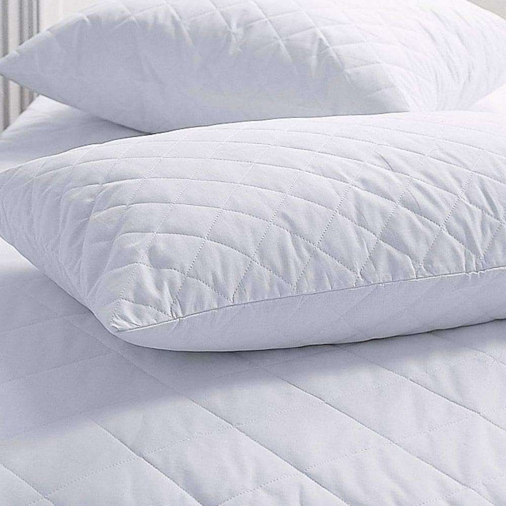 CosySleep Luxury Pair of Hotel Quality Soft 100% Pure Egyptian Cotton Diamond Quilted Medium to Firm Support Bed Pillows