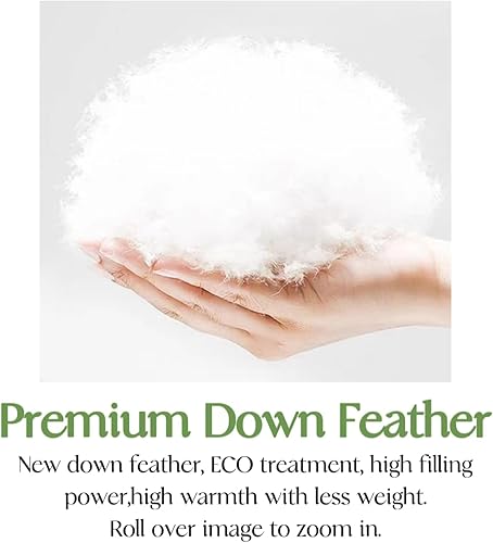 Miniatura 4 de Soild - Edredón de plumón de ganso blanco, tamaño King, relleno de tela de algodón 650, edredón de cama de alta calidad para edredón grueso de