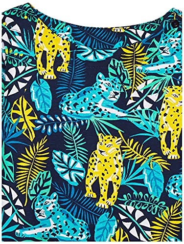 Amazon Essentials Toddler Girls' Knit Short-Sleeve T-Shirt Dresses (Previously Spotted Zebra), Pack Of 2, Blue/Orange, Floral/Stars, 2T #TOP1