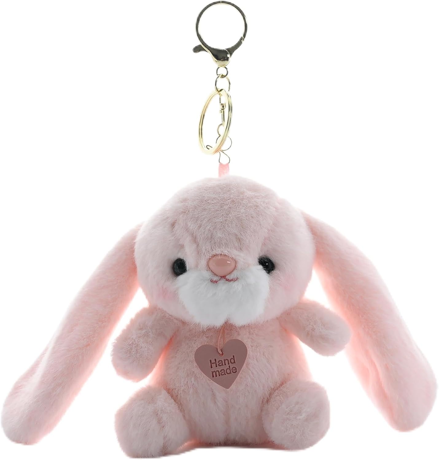 Cute Bunny Bag Charm, Kawaii Bunny Keychain Rabbit Purse Charm Handbags Decoration for Women Girls