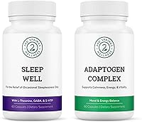 Vista 1 de Paquete de complejo para dormir bien y adaptógeno - Calmante la mente y el alivio del estrés para una vida bien descansada y equilibrada