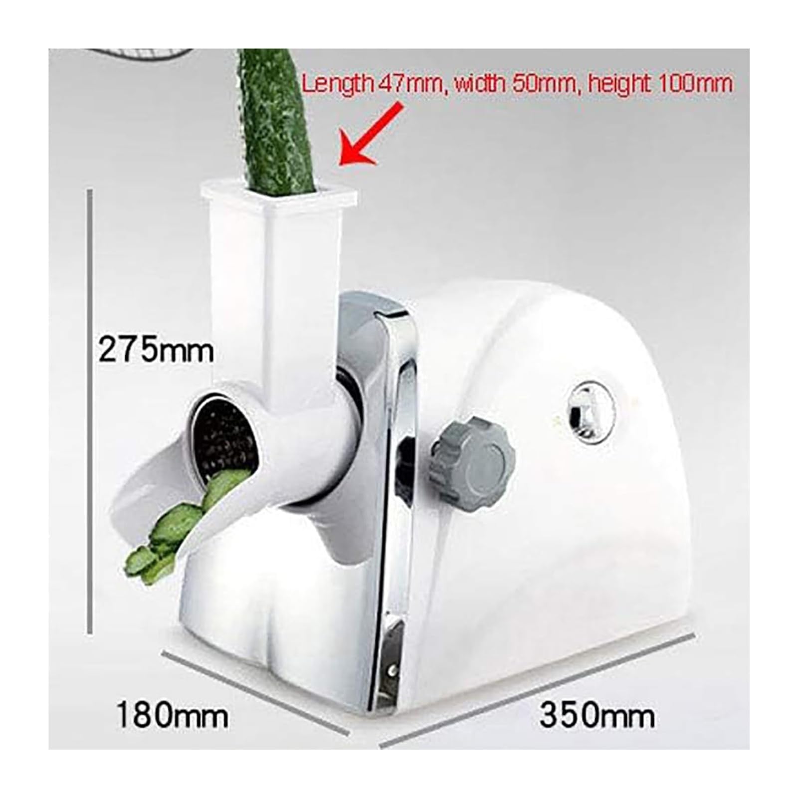 Trituratore elettrico rotativo per formaggio, 3 lame a tamburo in acciaio inox, 180 pezzi al minuto, plastica ABS