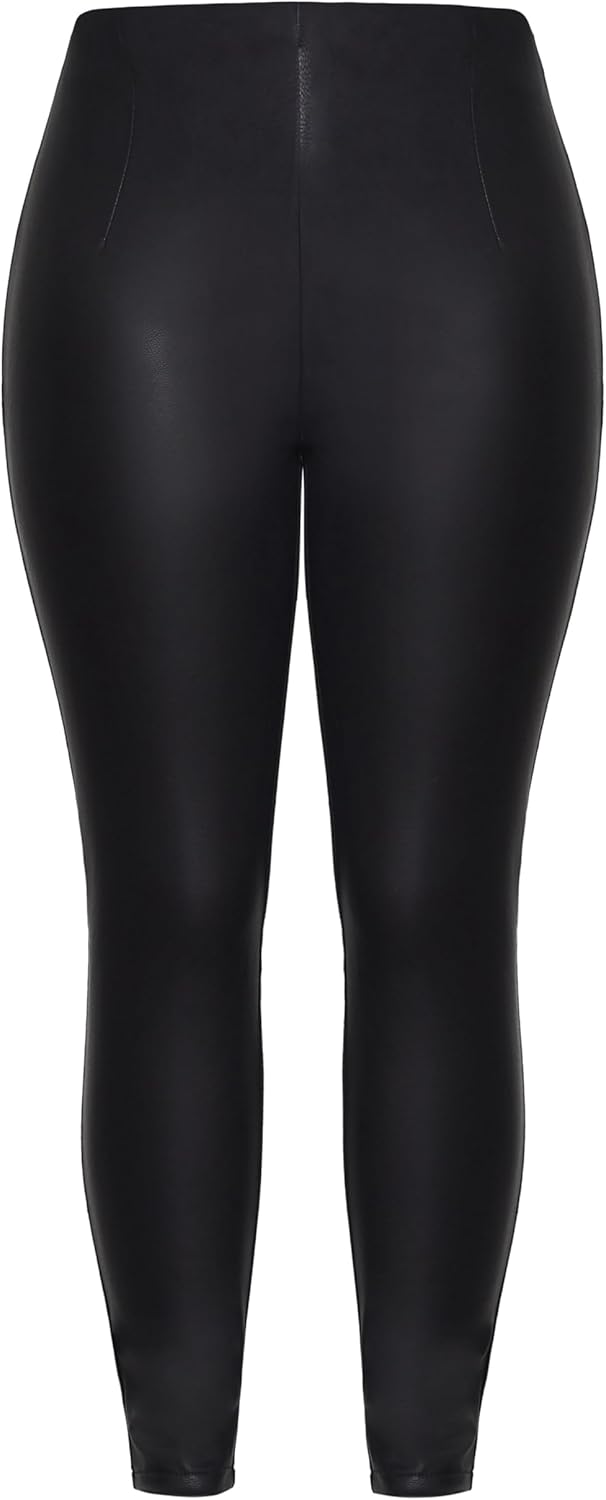 City Chic Plus Size Pants, Pleather Splice Pant