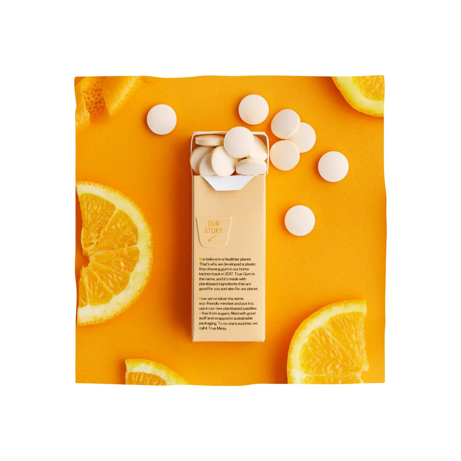 True® Mints | Caramelos de naranja sin azúcar | Caramelos pequeños con sabor a naranja | Caja de pastillas de naranja - 6 x 13 g