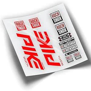 RockShox Aufkleber VP392 - Chrom Silber Für PIKE SELECT+ 2019-2022