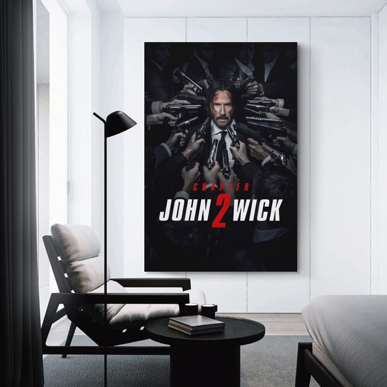 額装済/ノースバーウィック/アンドリュージョンソン/アート/ポスター/インテリア Amazon.co.jp: 映画のポスター ジョン・ウィック 2 キャンバス アート