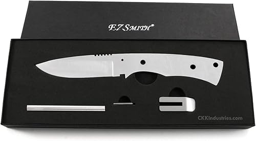 Miniatura 4 de EZSMITH Kit de cuchillos de caza de espiga completa serie de fabricación de cuchillos de hoja fija para bricolaje hoja en blanco protector SS y