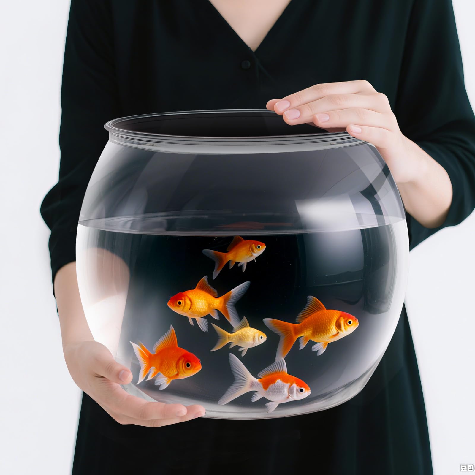 Photo 1 of Geelin 3 Gallon Plastic Fish Tank Large Bowl Shatterproof with Crystal Clear Clarity for Terrarium, Flower Vase Centerpiece Gift for Fish Lovers (Round)