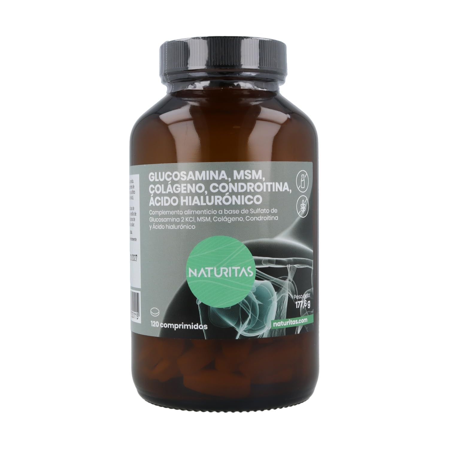 Glucosamina Ácido Hialurónico Condroitina MSM 120 comprimidos Naturitas Essentials | Articulaciones | Complemento alimenticio