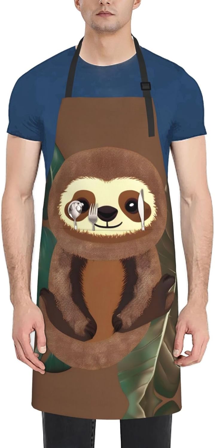 Tabliers De Cuisine Mignons Avec Ensemble D'éléments Plats De Motifs