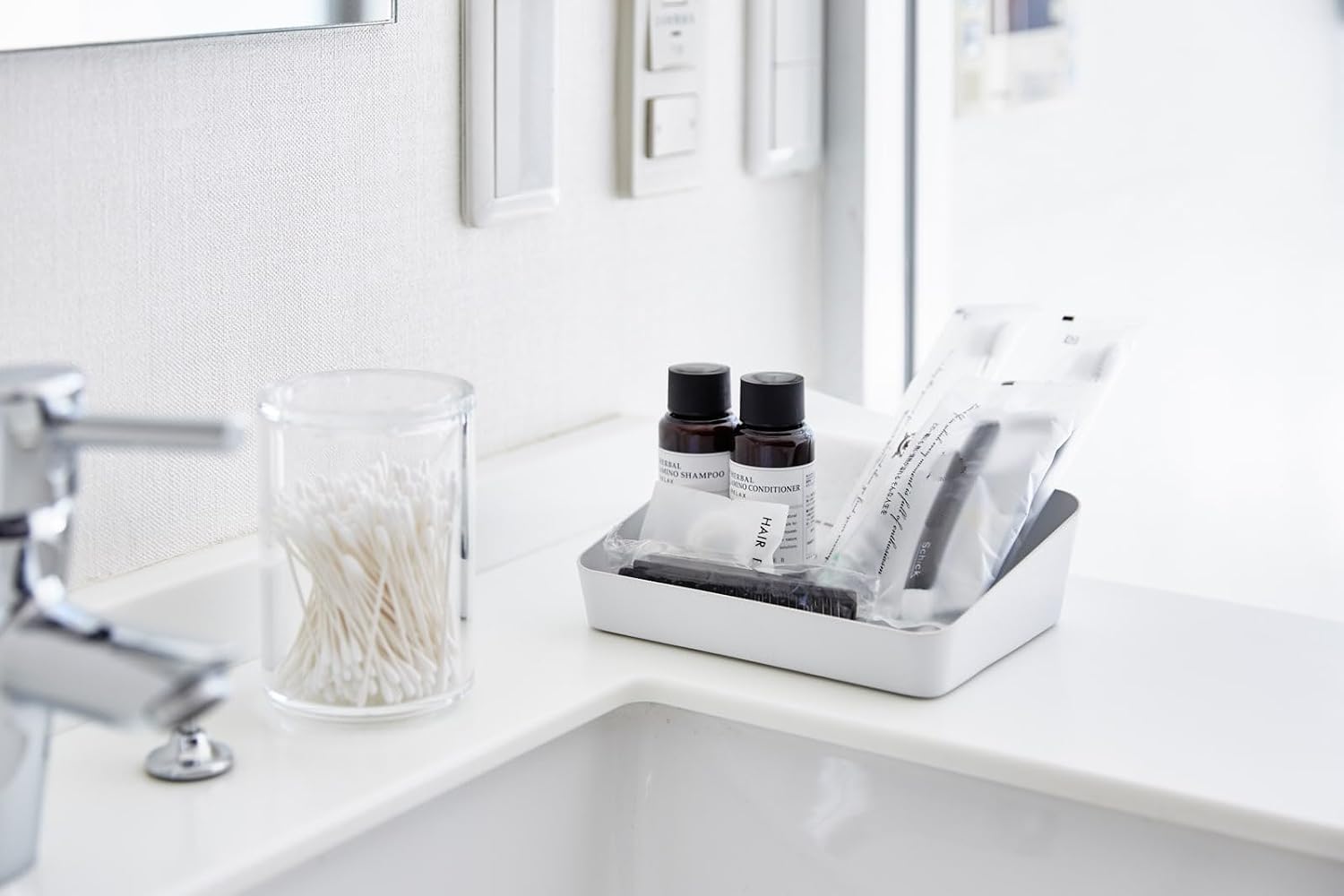 Yamazaki Home Tower Space Saving Vanity Tray - 5.25" X 7" - Steel image 4