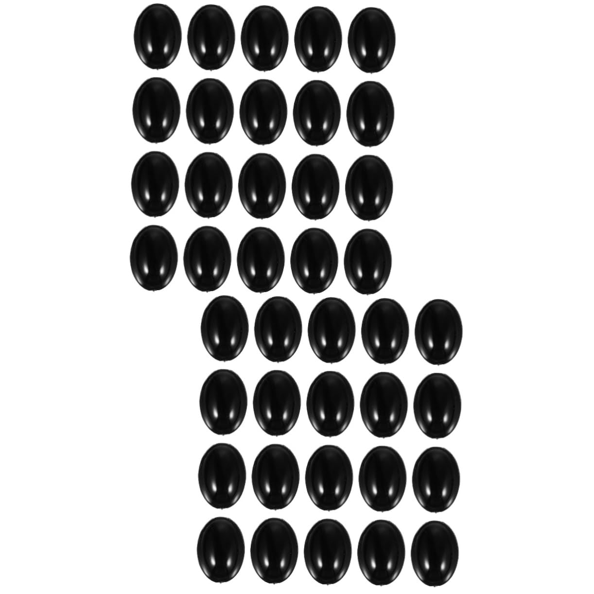 Yeux ovales en plastique poupée fournitures artisanat nez plat noir x200