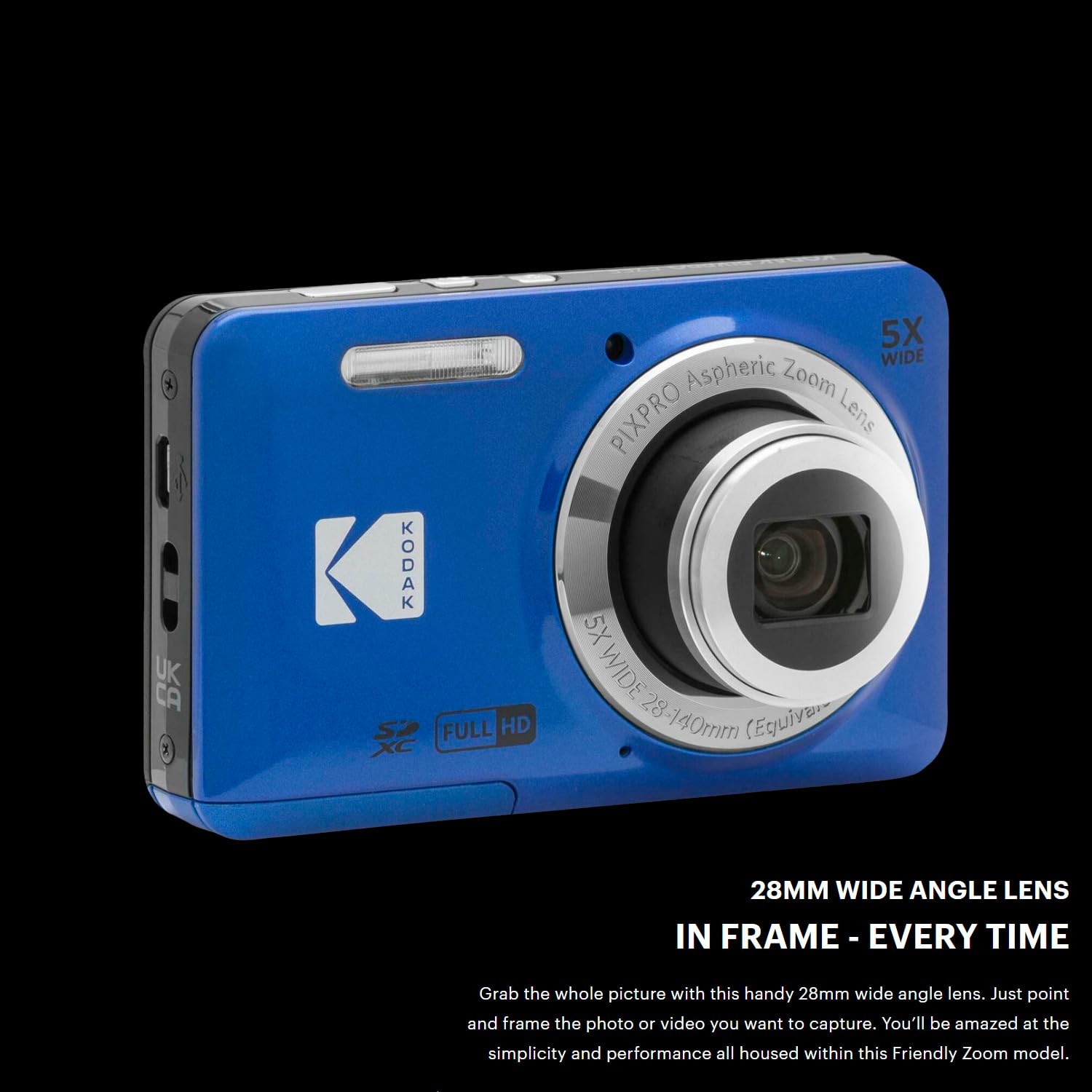 Amazon | Kodak PIXPRO Friendly Zoom FZ55 デジタルカメラ(ブルー