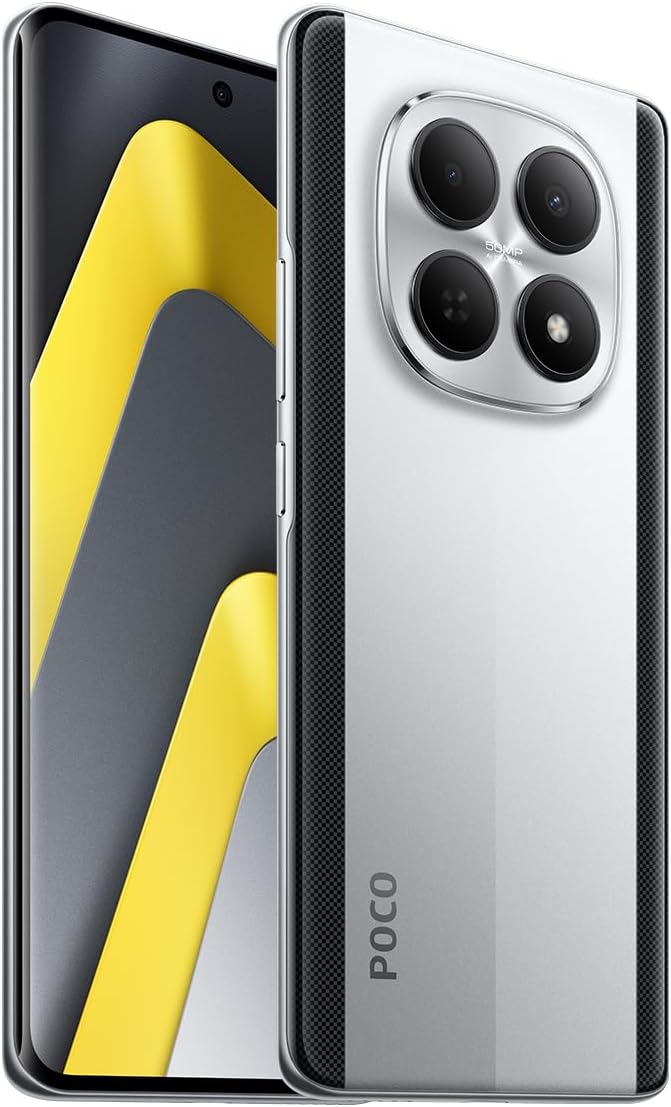 Xiaomi POCO M8 5G 8GB+256GB 日本語版 Simフリー スマートフォン 6.77" 120Hz有機EL(AMOLED)デイスプレイ Snapdragon 6 Gen 3 5520mAh (typ) バッテリー5000万画素数AI デュアルカメラ 超薄型・軽量 高耐久性 IP66防塵防水 docomo/au/SoftBank/Rakuten Mobile 回線対応 シルバー