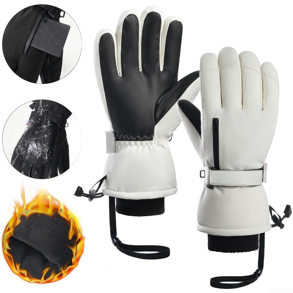 Feegow Guantes de Esquí Impermeables Táctiles Invierno