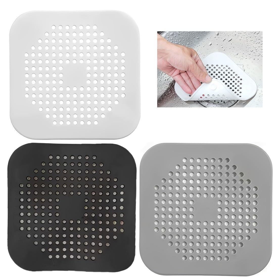 6 Pcs Tapa Desagüe Ducha De Silicona, Tapa Desague Terraza, Tapa Desagüe Antiolores, Tapon Ducha Olores, Cucarachas Desagües, Filtro Desague Ducha para Bloquear Cucarachas Desagües Et Olor