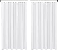 Vista 35 de Biscaynebay - Cortina de ducha de tela de calidad de hotel de 72 x 72 pulgadas, cortinas de baño resistentes al agua doradas, ojales resistentes a