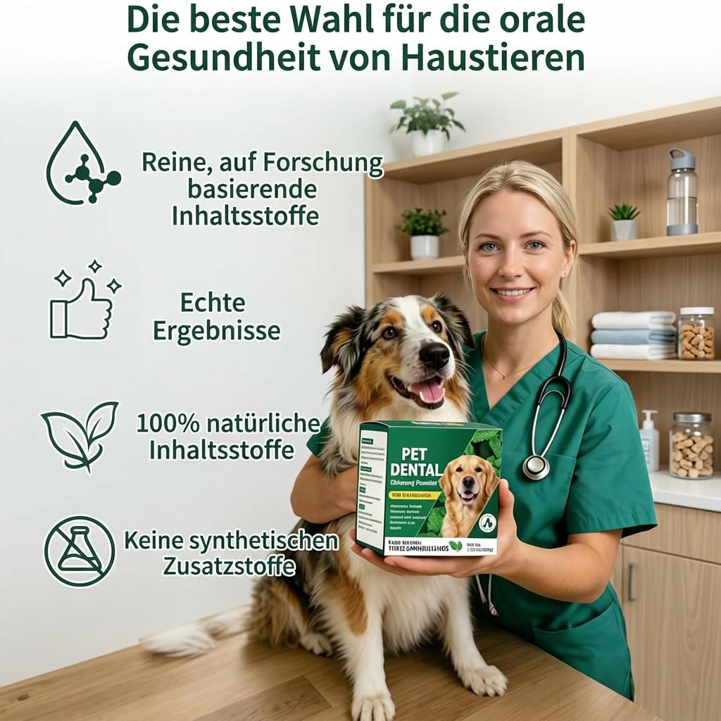 Mydelia Hundezahn-Pulver Mydelia Dental Pulver Fuer Hunde Zahnreinigung Zahnstein Natuerlich