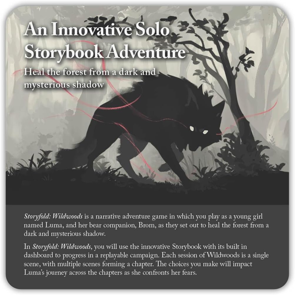 Storyfold: Wildwoods – Solo Narrative Adventure Board Game | 1 Player Board Game | Immersive Storybook Gameplay, Unique River Card Mechanic, Learn as You Play, Fast Setup