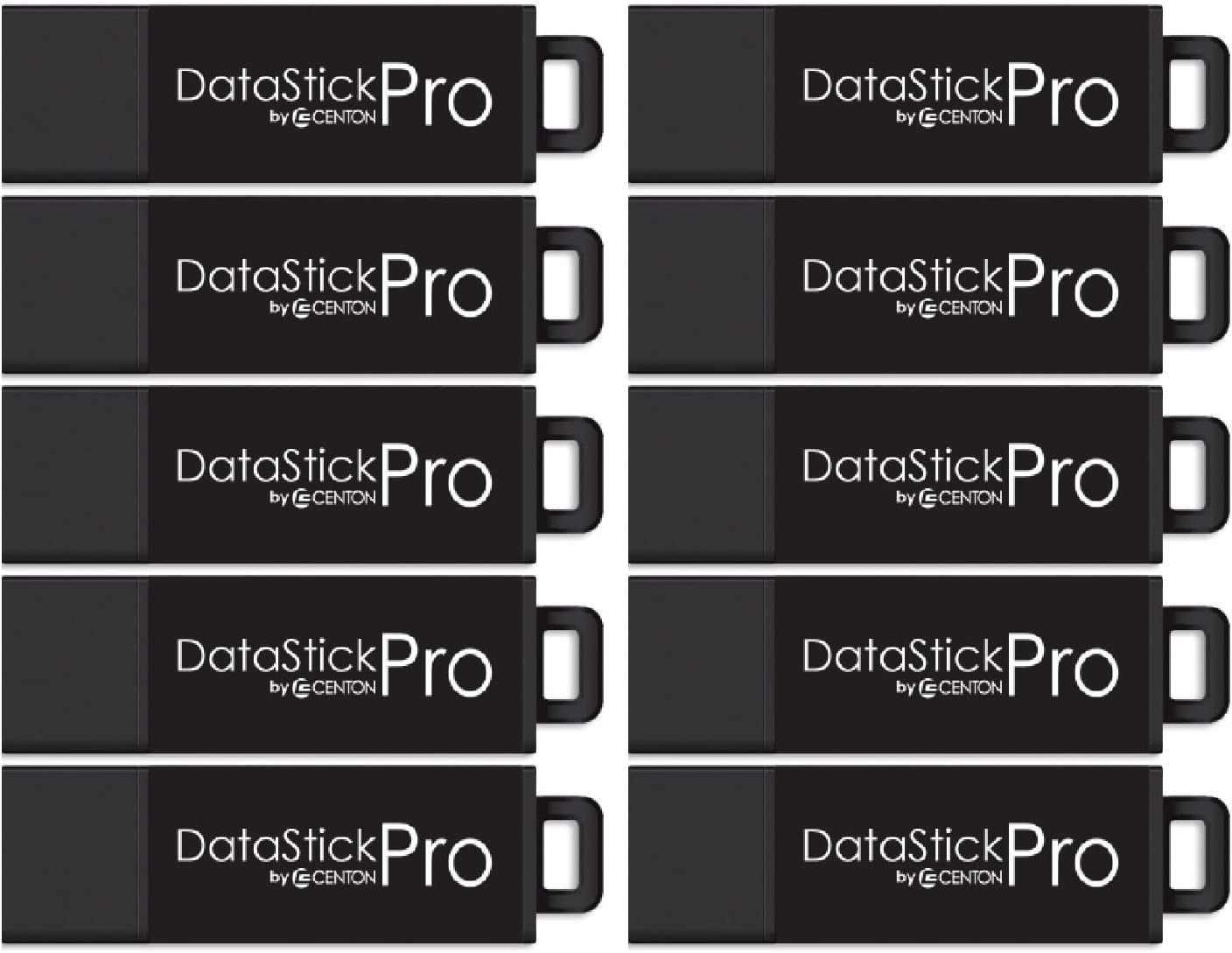 Centon DataStick Pro USB 3.0 Flash Drive 16GB x 10, Black (S1-U3p6-16g-10B)