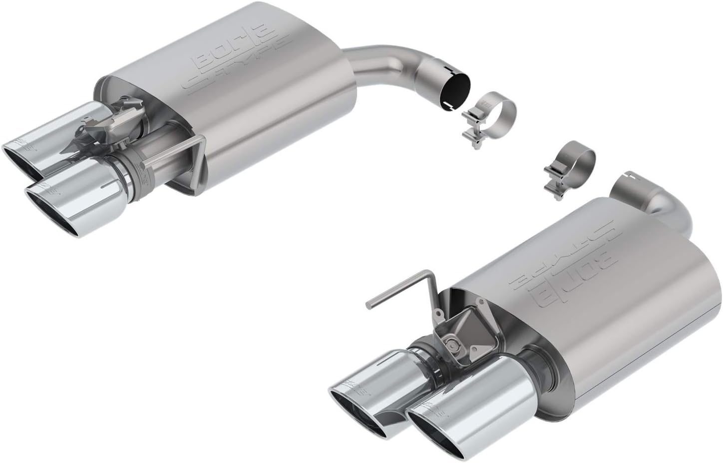 BORLA 11951 Axle-Back Perf. Exhaust System for System 2018-2023 Ford Mustang GT (Incl. Bullitt Models) 5.0L V8 Automatic/Manual Transmission Coupe/Convertible With Active Valve Performance Exhaust.