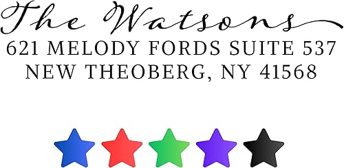 Miniatura 5 de Sello de dirección de devolución Sello de dirección personalizado Sello de auto tinta de devolución Correo de devolución de boda Caligrafía de goma