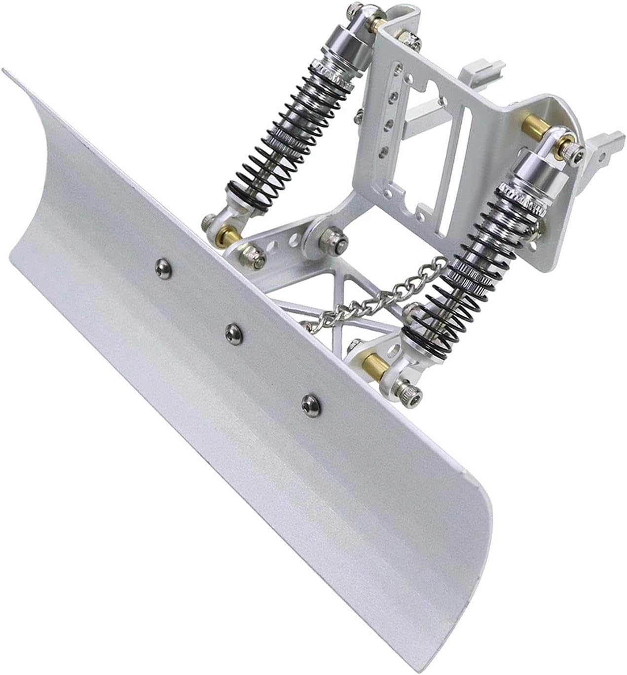 DYNWAVE 1/18 RC Metal Snow Plow Aluminum Alloy Snow Plough for TRX4M Trucks Vehicles RC Car DIY, Silver