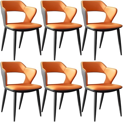 Miniatura 18 de YVYKFZD Leather Dining Chairs Set, Kitchen Chairs with Curved Back, Upholstered Dining Room Chair, Comfy Side Chair Lounge Armchair, for Living