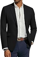 PJ PAUL JONES Men's Lightweight One Button Casual Blazer - Breathable Sport Coat Jacket for Office & Summer