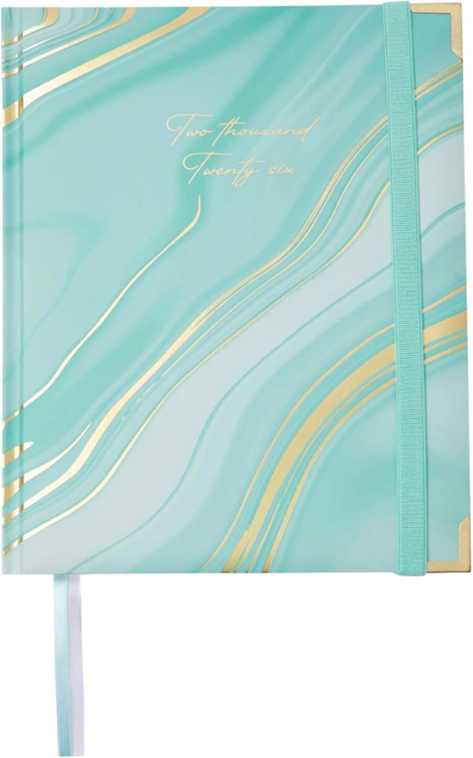 Diary 2026 - A5 Size (16.5x20.5 cm), Week-to-View, 12-Month Annual Planner January to December, Hardcover, Dual Bookmark, Elastic Band, Spanish & English - Helena