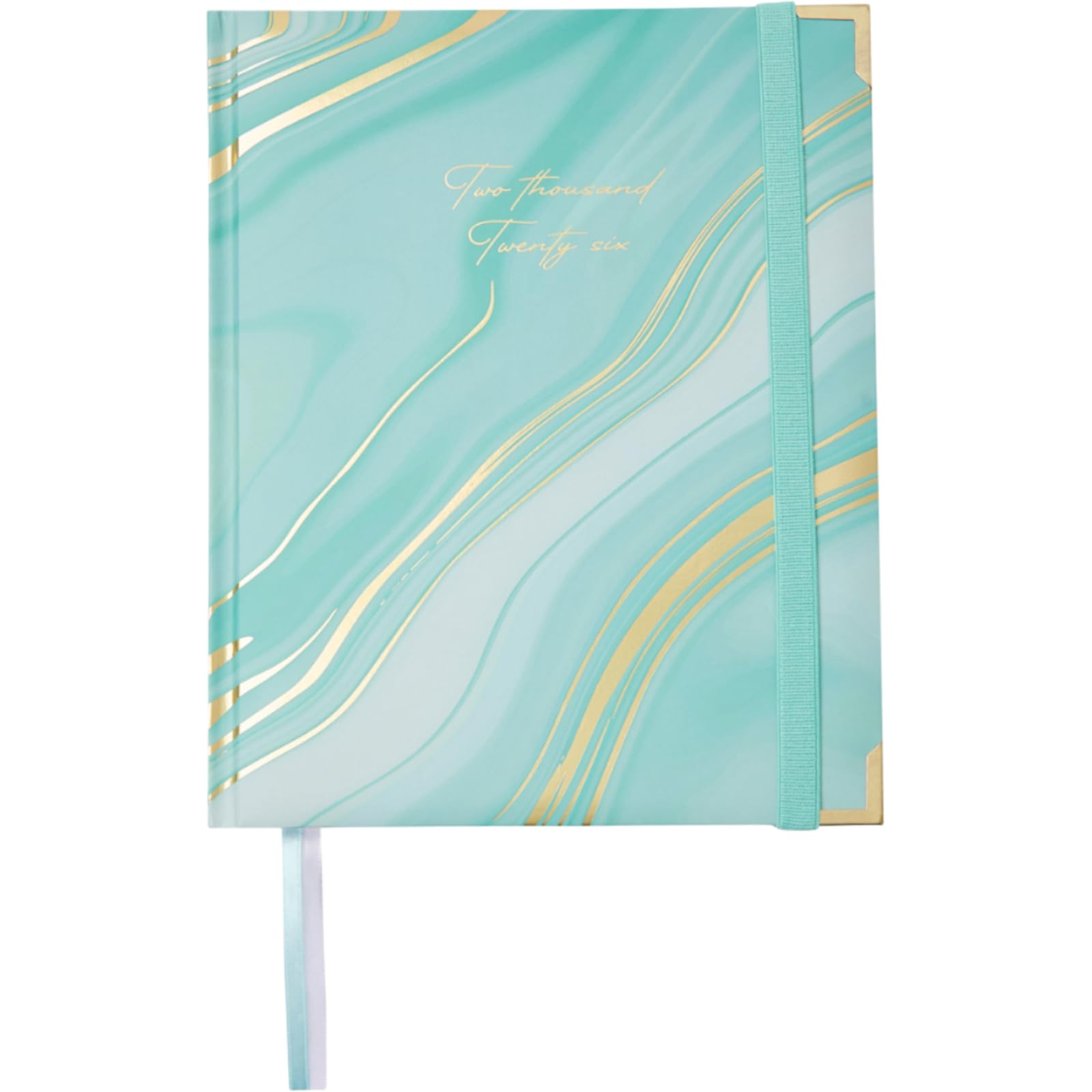 Takenote Diary 2026 - A5 Size (16.5x20.5 cm), Week-to-View, 12-Month Annual Planner January to December, Hardcover, Dual Bookmark, Elastic Band, Spanish & English - Helena