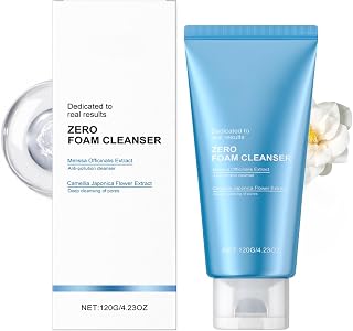 Facial Cleanser Zero Foam Cleanser Daily Commute Wash 4.23oz | Camellia & hyaluronic acid; gentle face cleanser, non-stripping cleanse, ease tightness, soothe pores, unisex sensitive skin