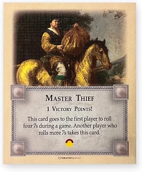 Master Thief Card compatible with Catans Settlers of Catan, Seafarers, and Catan Expansions, 5th Edition Board Game Replacement Pieces